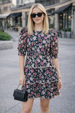 NWOT Celia B tiered silk blend dress, XS, $425
